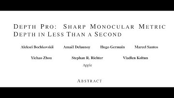 [QA] Depth Pro: Sharp Monocular Metric Depth in Less Than a Second