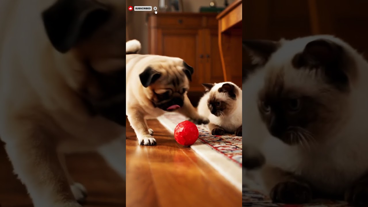 Cute Cat & Dog Best Friends #6 