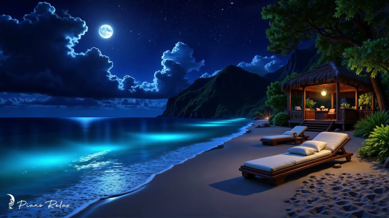 No More Sleepless Nights - Soothing Piano and Ocean Sounds for Mental Calm & Deep Rest