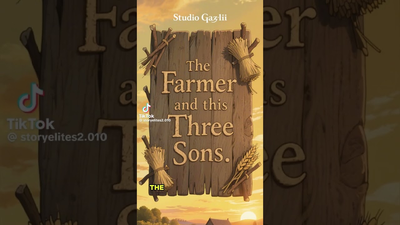 The Farmer and his Three Sons # stories kids # moral stories # cartoon # shorts