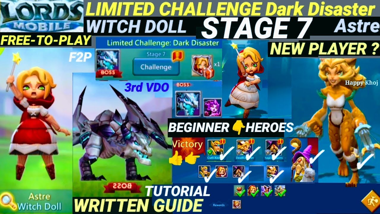 Lords Mobile Limited Challenge: Dark Disaster Stage 7 – F2P Beginner Heroes Guide