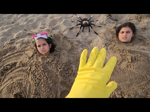 HIRSIZ SARI EL CANAVAR GELDİ !! MELİSA NİSA DENİZDE SİZİ ARIYOR !!