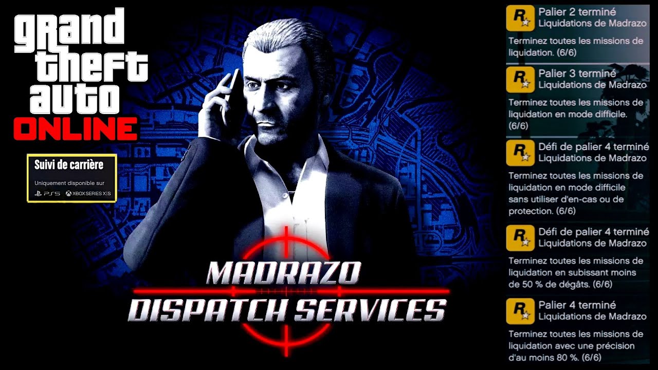 GTA Online : Missions de Liquidations de Madrazo | Suivi de carrière (Palier 1 à 4)