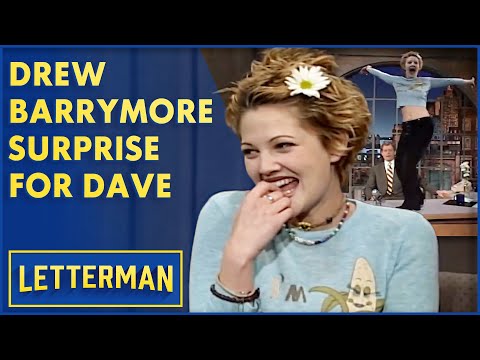 Drew Barrymore Flashes Dave for His Birthday | Letterman