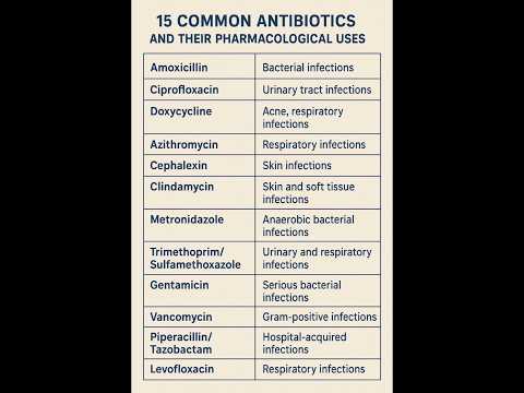 15 Common Antibiotics Their Uses Pharmacology Made Simple Antibiotics Shortsfeed Shorts