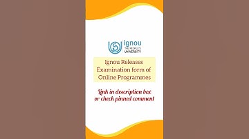 Exam Form of Ignou Online Programmes | June 2023