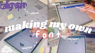 🫧 turning my ugly handwriting into a font lol | calligraphr website ⌨️ | kay.studies 🐣