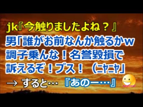 【スカッと修羅場】jk「触りましたよね？」男「誰がお前なんかｗ調子乗んな！名誉毀損で訴えるぞ！（ﾆﾔﾆﾔ」→ すると…【renkoni衝撃！スカッと修羅場体験】