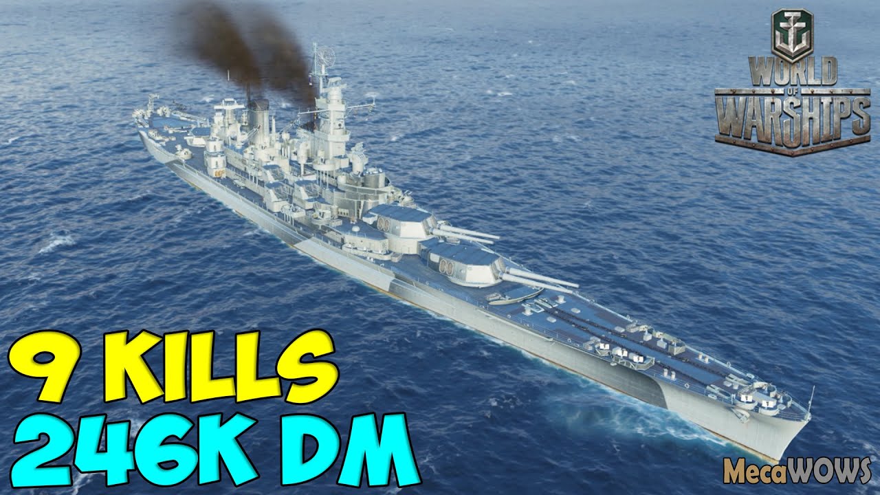 World of WarShips | Georgia | 9 KILLS | 246K Damage - Replay Gameplay 1080p 60 fps