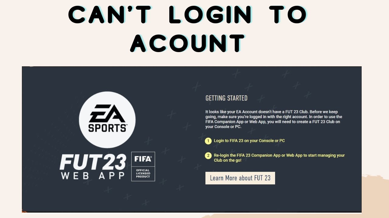 FIFA 23 Web App: Login-Probleme – so behebt ihr den Fehler