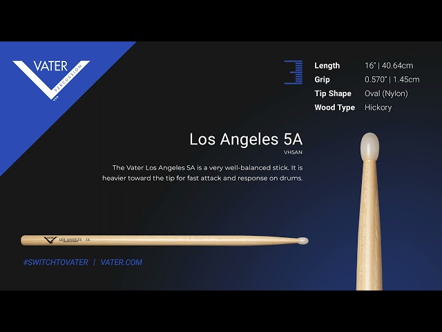 Барабанні палички VATER VH5AN Los Angeles 5A
