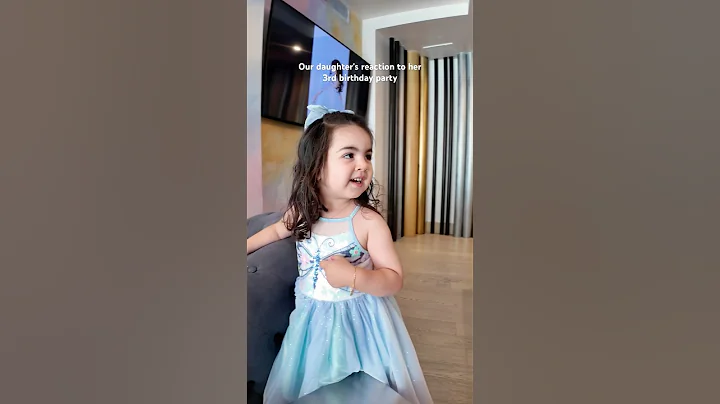 Our daughter reaction to her surprise 3rd birthday party