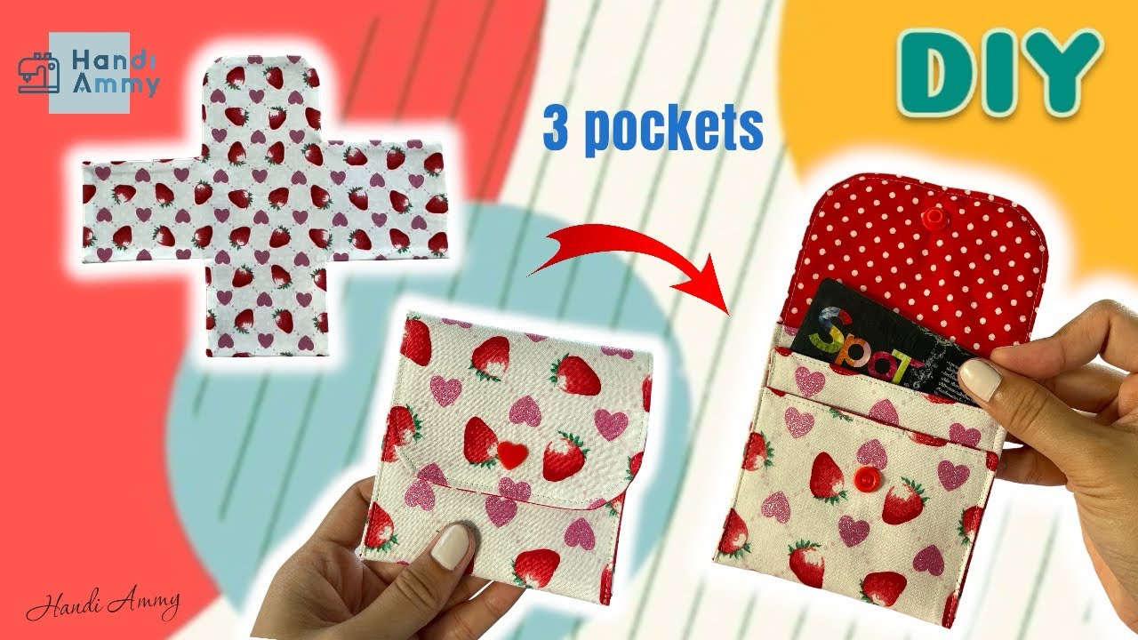 There are 3 compartments🍓very easy to make, sew a coin purse, portable
