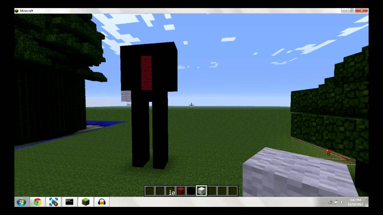 Minecraft How to build Slederman - YouTube