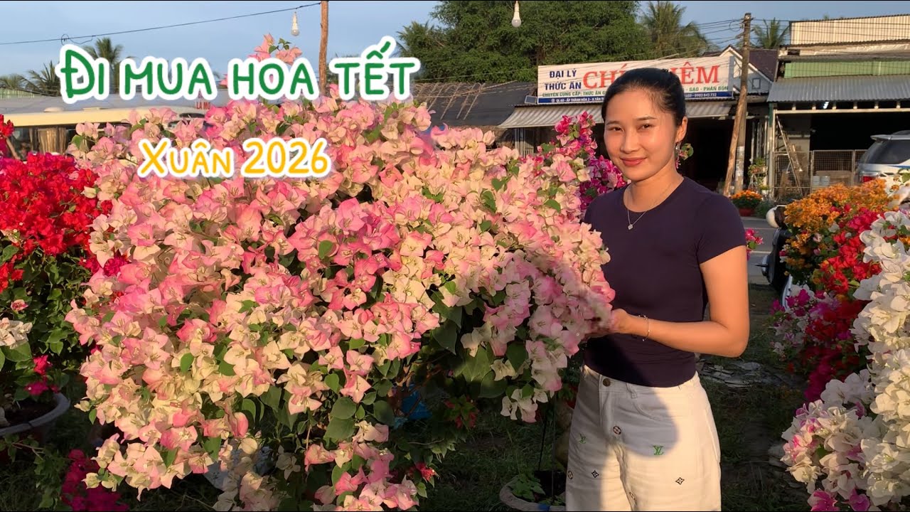 Đi Lựa Hoa Tết Về Trang Trí Ở Vựa Cây Rộng 10000m2 Cây Gì Cũng Có - Em Gái Quê