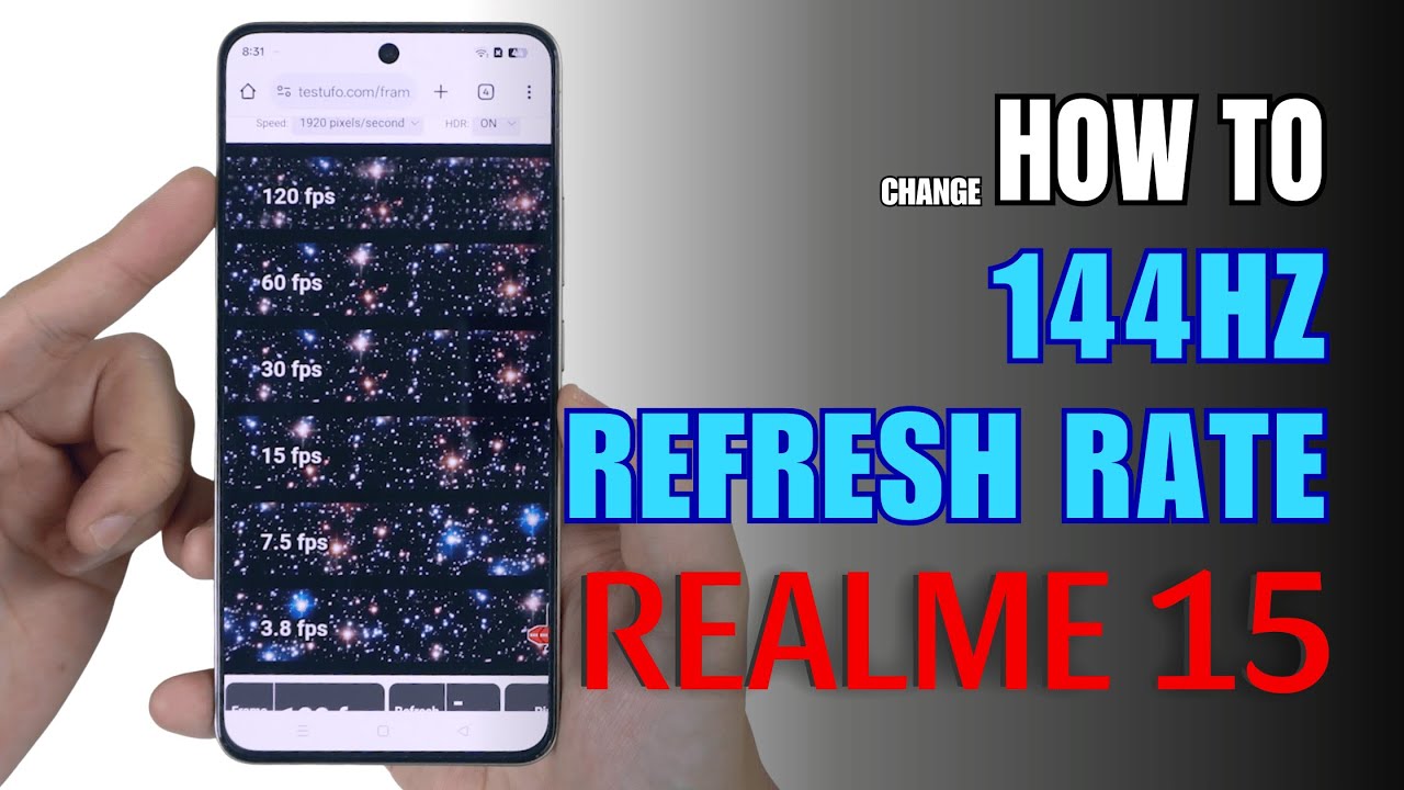 Real Me Rate How to Enable 144Hz Refresh Rate On Realme 15 - YouTube