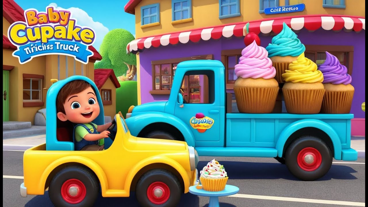 Baby Truck Delivers Giant Cupcakes | Funny and Cute Kids Animated Story 3D for Kids