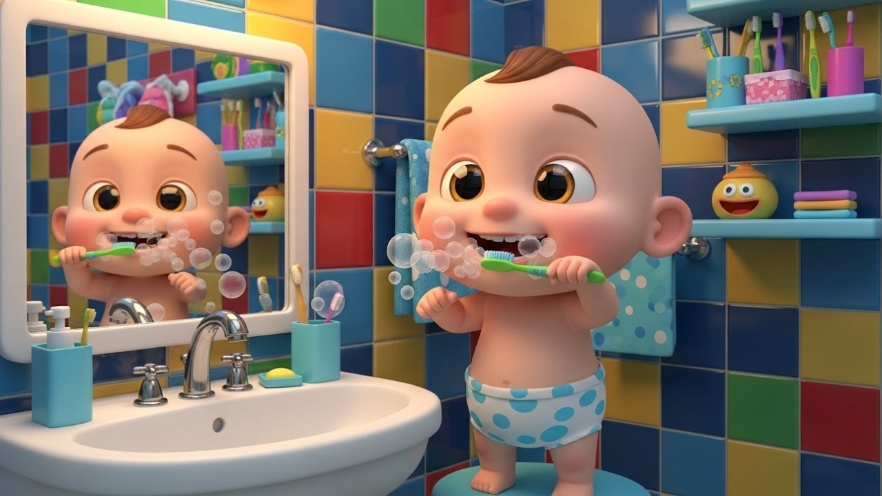Время улыбнуться малышу! 😁 | Песенка о чистке зубов для детей | Здоровые привычки для детей