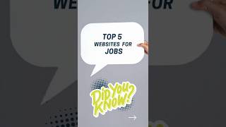 5 Best websites for jobs | Top Sites for jobs in 2025 #shorts #linkedin #indeed #glassdoor #monster