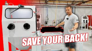 Easily Process 500+ lbs Parts, IMPROVED Vapor Honing Design Track & Car System!
