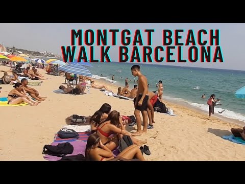 Beach Walk MONTGAT BARCELONA (Playa De Montgat) About 20 KM From Barcelona Spain 🇪🇸