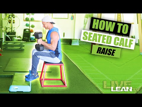 How To Do A DUMBBELL SEATED CALF RAISE | Exercise Demonstration Video and Guide