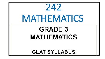Grade 3 Mathematics Syllabus