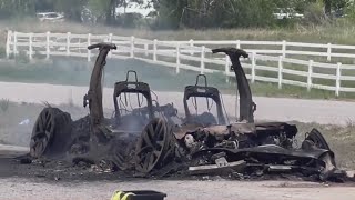 Crews tackle electric vehicle fire on Parker Road in Douglas County