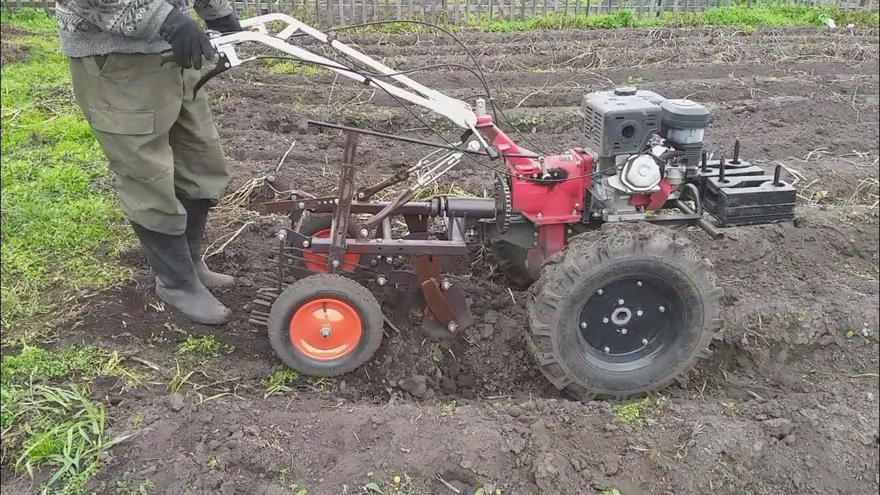 Модернизированная картофелекопалка к мотоблоку Брайт - YouTube