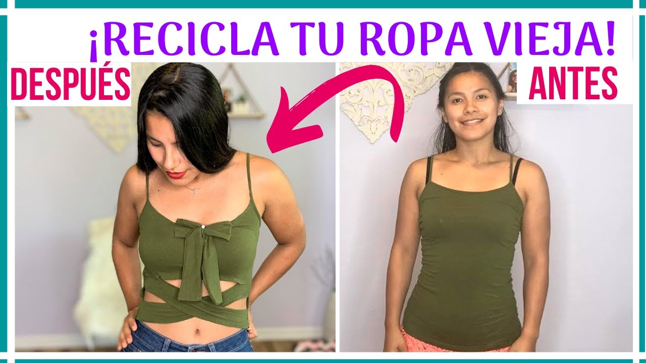 DIY CROP TOP - Recycle Old Women's Clothing - YouTube