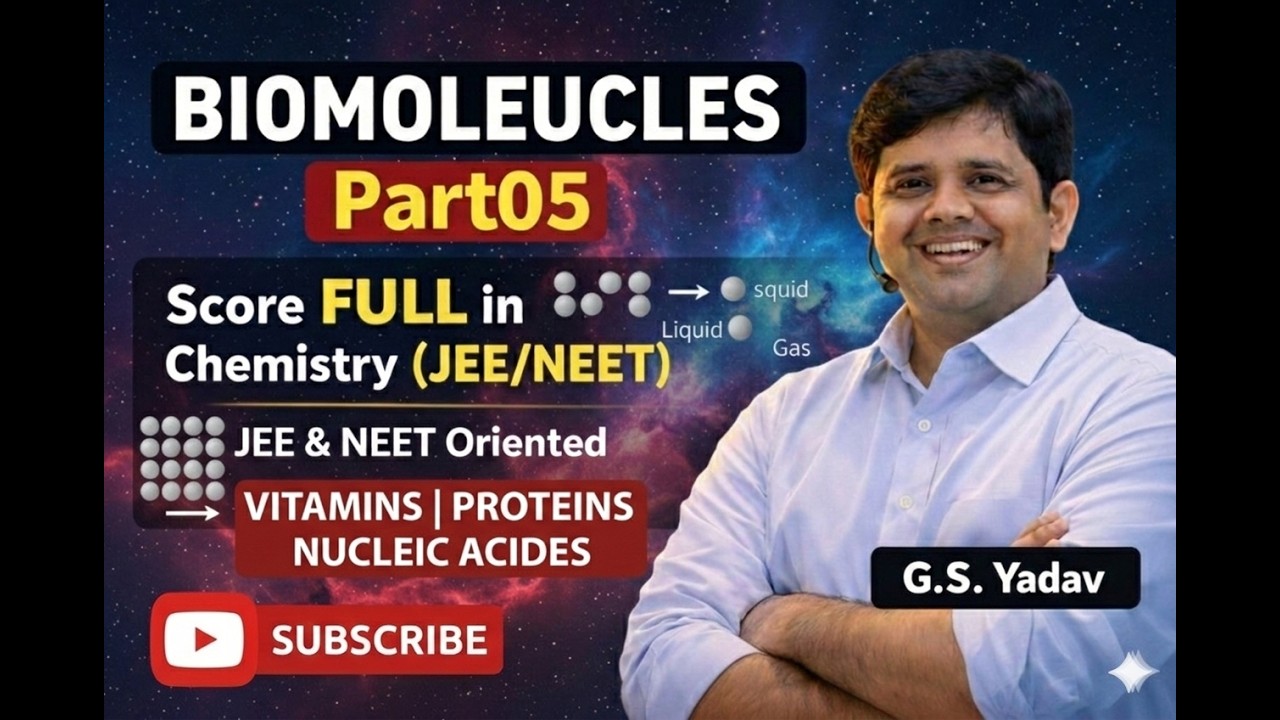 Biomolecules-05 || Properties of Amino Acids  || Vitamins || Proteins | Nucleic Acides | PYQS