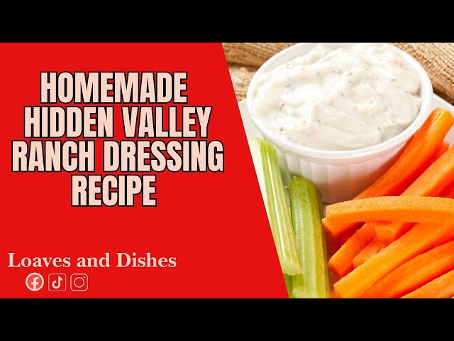 Homemade Hidden Valley Ranch Dressing Recipe | Easy DIY Salad Dressing   - YouTube
