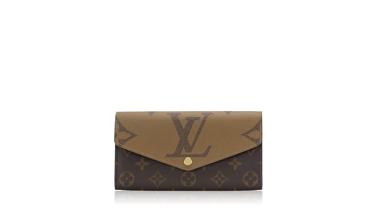 Louis Vuitton Giant Flower Monogram Reverse Sarah Wallet New, made in France