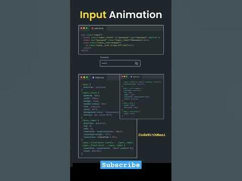 amazing input animation using html and CSS #css #html5 #webdevelopment ...
