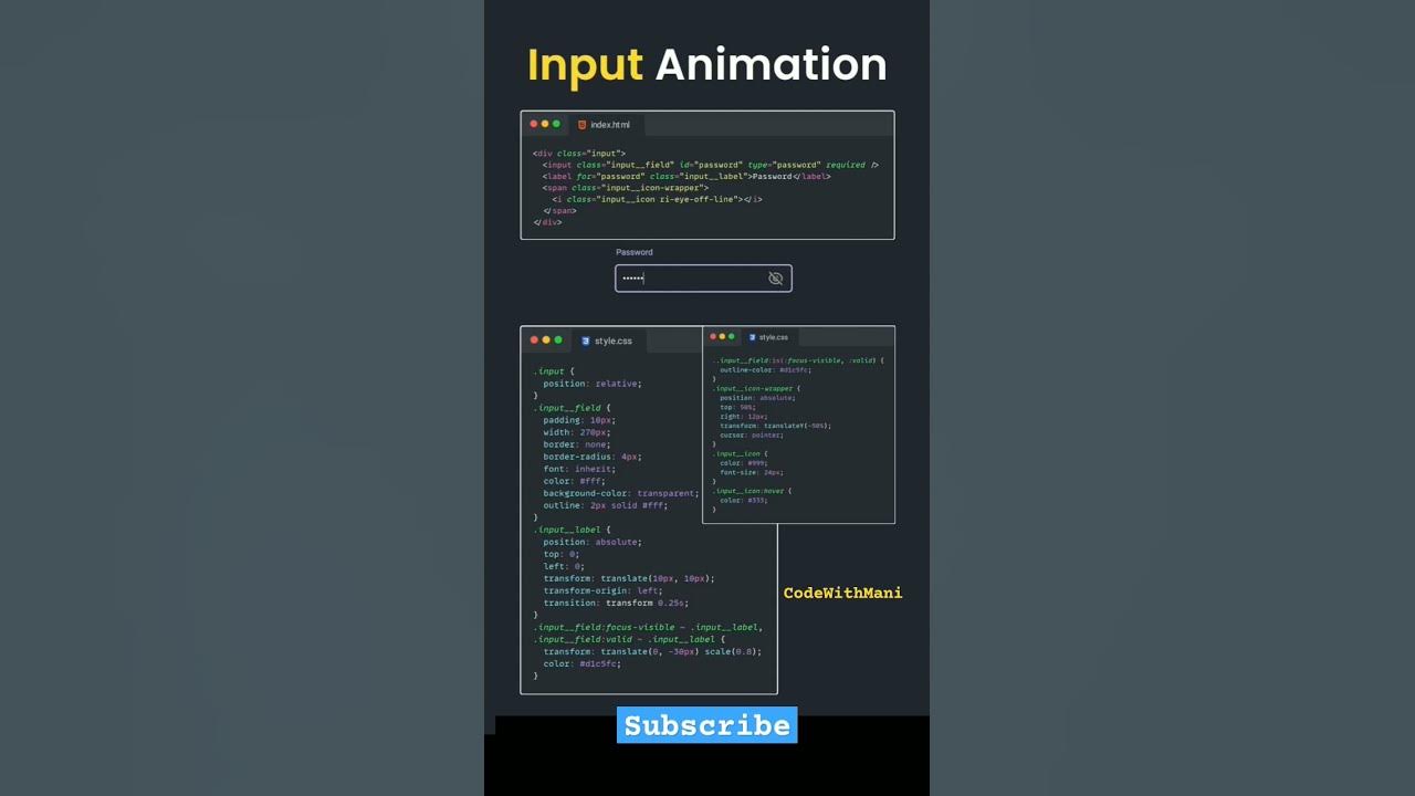 amazing input animation using html and CSS #css #html5 #webdevelopment ...