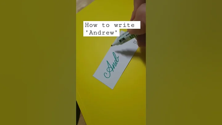 How to write "Andrew" |  Captivating handwriting o...