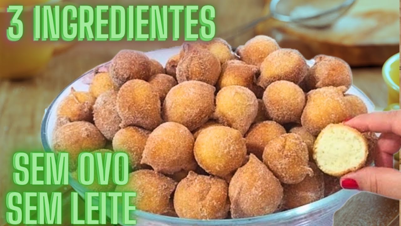 COMO FAZER RECEITA DE BOLINHO DE CHUVA SEM LEITE, SEM OVO COM APENAS 3 ...