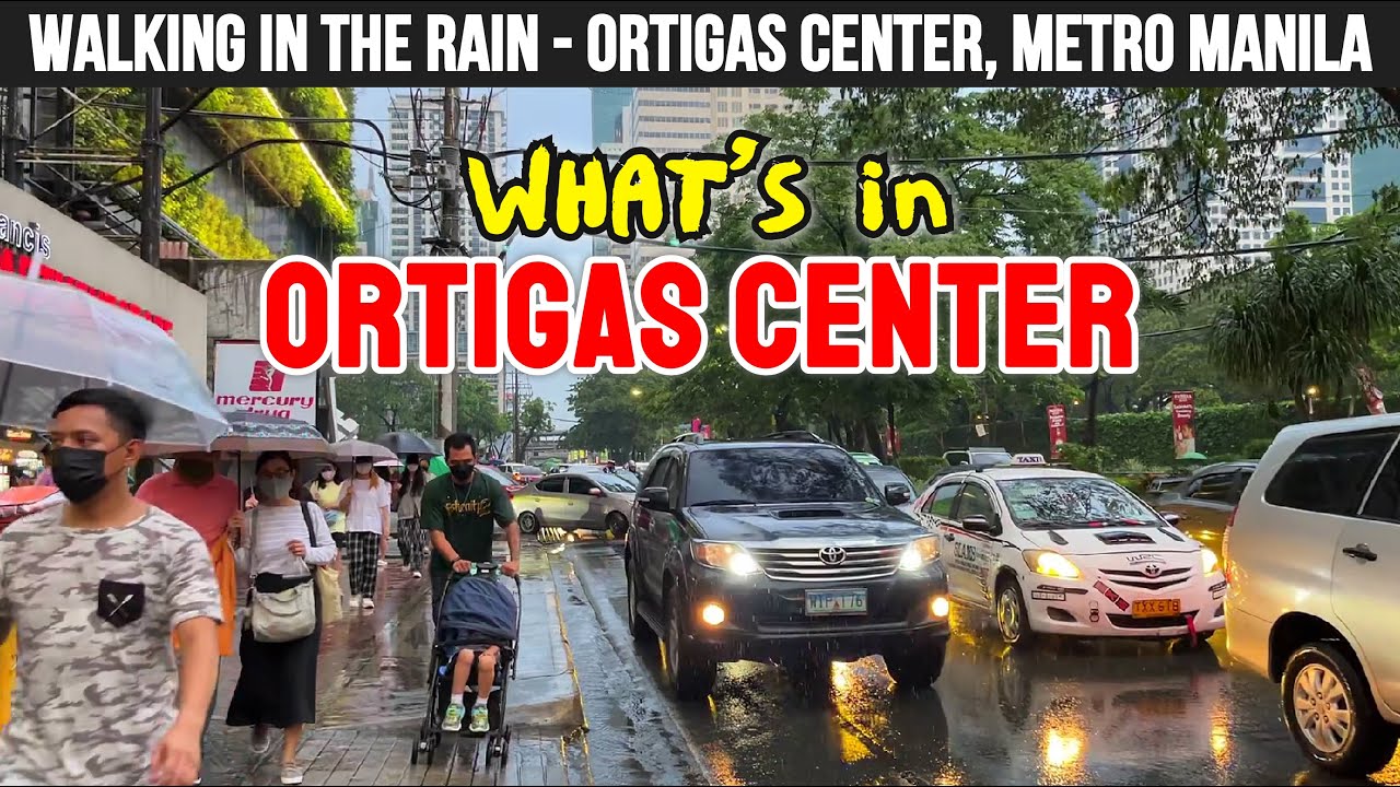 ORTIGAS CENTER, METRO MANILA | WALKING IN THE RAIN TOUR Around Ortigas CBD, Shangri-La, SM Megamall
