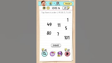 Bain test : level 16 - tap them in order