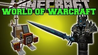 Minecraft: WORLD OF WARCRAFT MOD (LICH KING, FLYING MOUNT, & ICECROWN DIMENSION) Mod Showcase