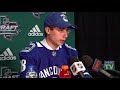 Quinn Hughes Meets the Media After Being Drafted 7th Overall by the Canucks (June 22, 2018)