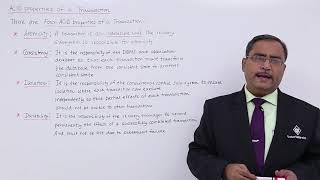 DBMS - ACID Properties of a Transaction