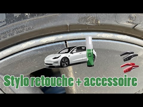 Test stylo de retouche jante et carrosserie + tuning commodo Tesla 😎 