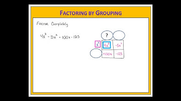 Factoring by Grouping (Part 1)