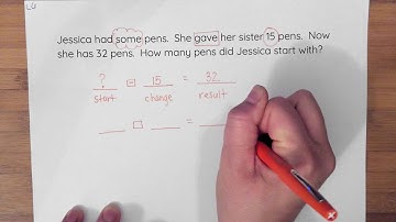 Lesson #6 Subtraction 1 Step Change Unknown