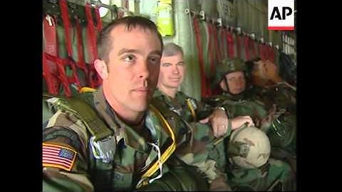 Inside plane video of paratroopers jumping earlier