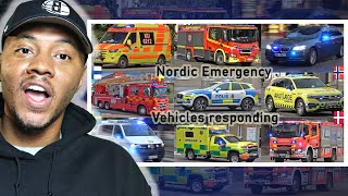 AMERICAN REACTS To Nordic Emergency Vehicles Responding ( Sweden, Denmark, Norway, Finland)