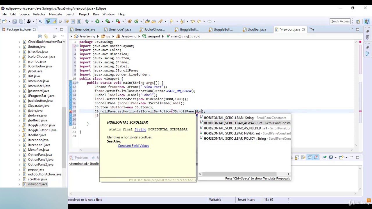 Java JViewPort in java using Swing - YouTube