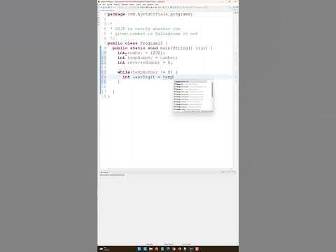 Write a java program to verify whether the given number is palindrome ...