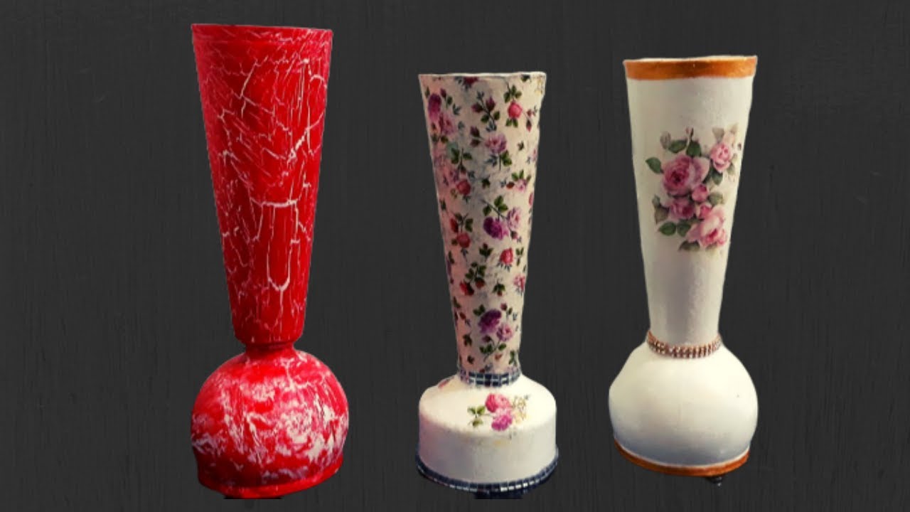 vamos reciclar?  lindos vasinhos  decorativos com garrafa   pet e cone de barbante